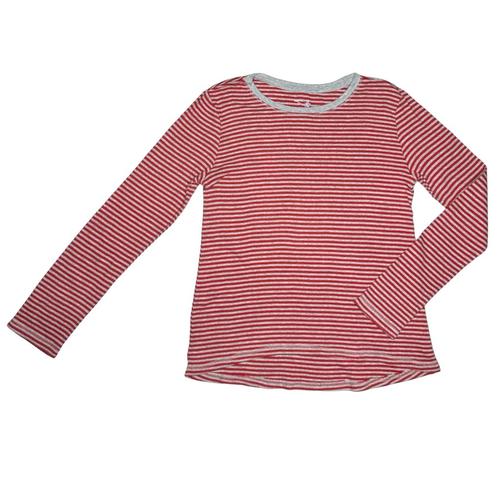 Gap SOFT Red And Grey Stripe Tee